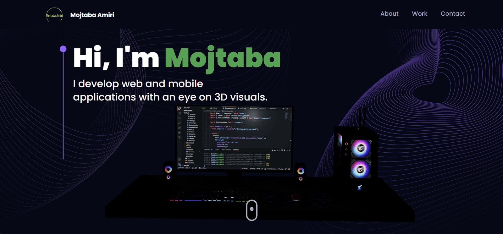 3D Portfolio (Code along Project) image